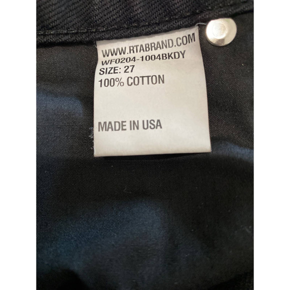 RTA Distressed Bootcut Jeans Black Wash Womens Size 27 - Picture 8 of 9